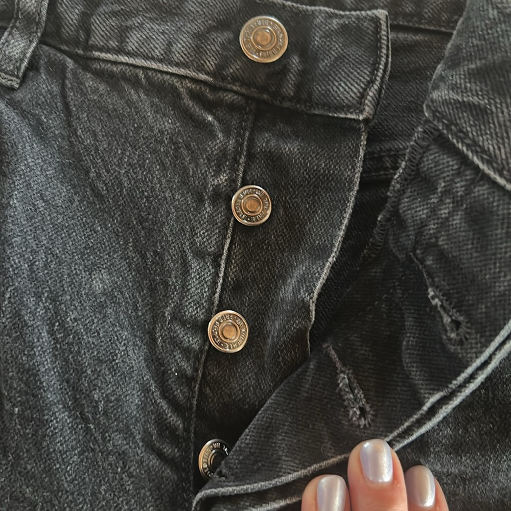 Free People size 31 black jean - Picture 3 of 6